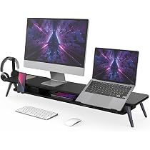Amazon.co.jp: Fenge モニター台 卓上 デスクシェルフ4点セット108cm